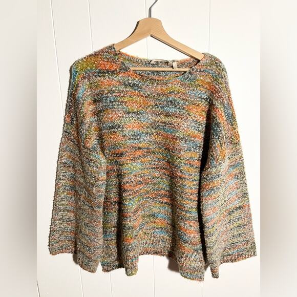 Soft Surroundings Nikia Multicolor Space Dye Knit Crewneck Sweater - Picture 2 of 7